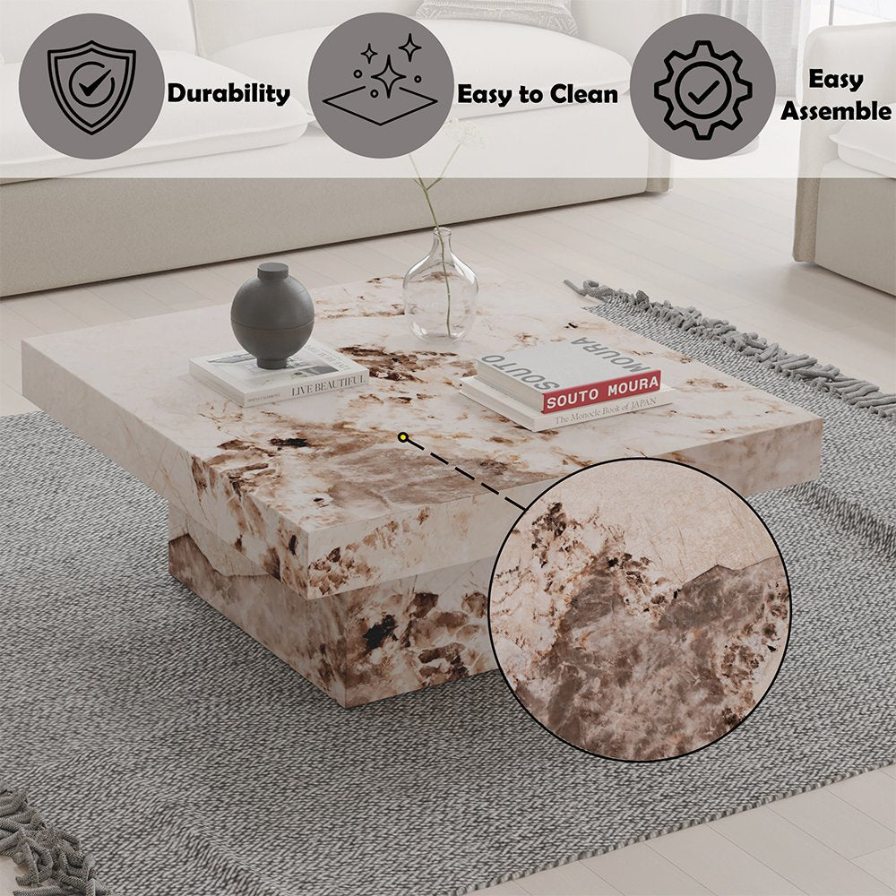 Fultan Coffee Table, Engineered Stone