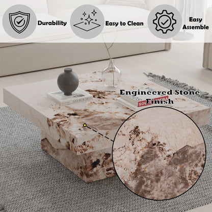 Fultan Coffee Table, Engineered Stone