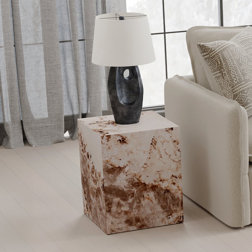 Fultan End Table, Engineered Stone