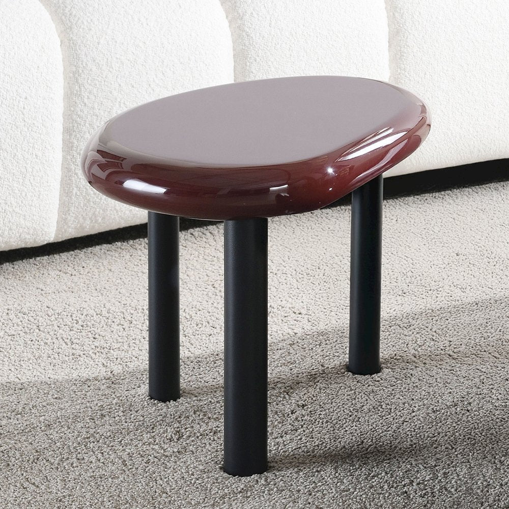 Eddie End Table, Red High Gloss