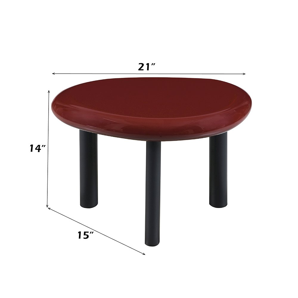 Eddie End Table, Red High Gloss