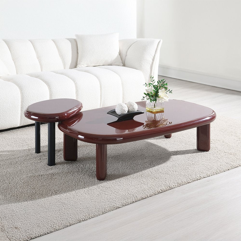 Eddie End Table, Red High Gloss