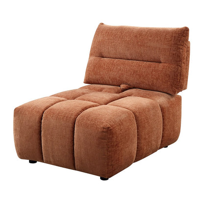 Loanna Modular - Armless Chair, Coral Red Linen
