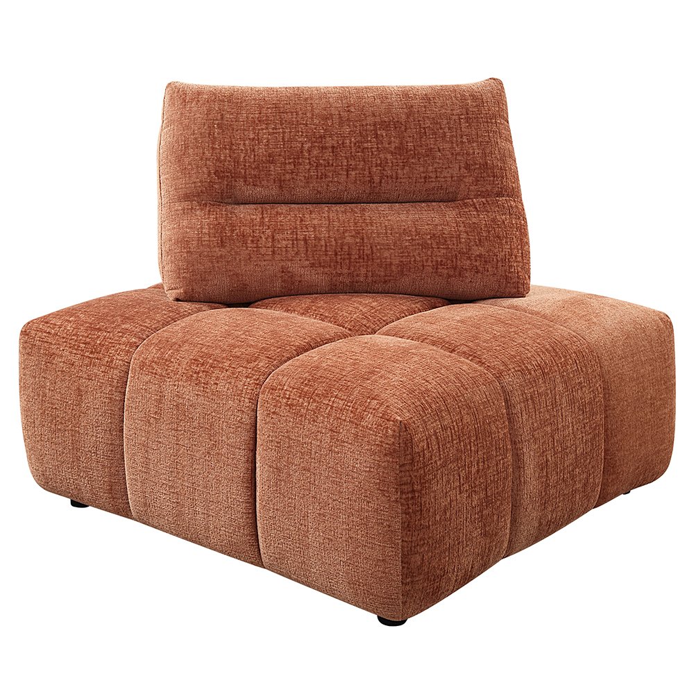 Loanna Modular - Wedge, Coral Red Linen