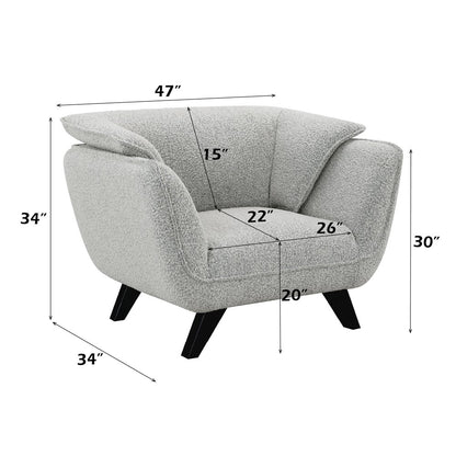 Nayeli Chair, Light Gray Boucle
