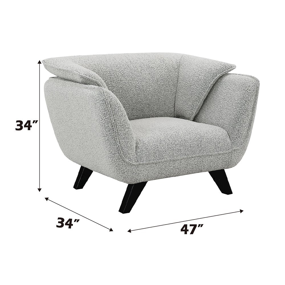 Nayeli Chair, Light Gray Boucle