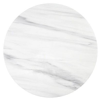 Zaid End Table, Engineering Marble & White High Gloss