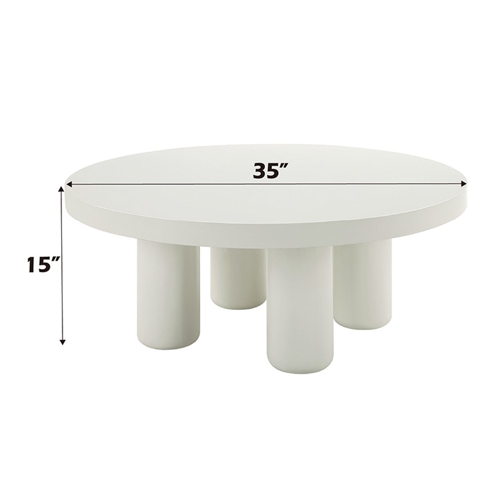 Sanat Coffee Table, White