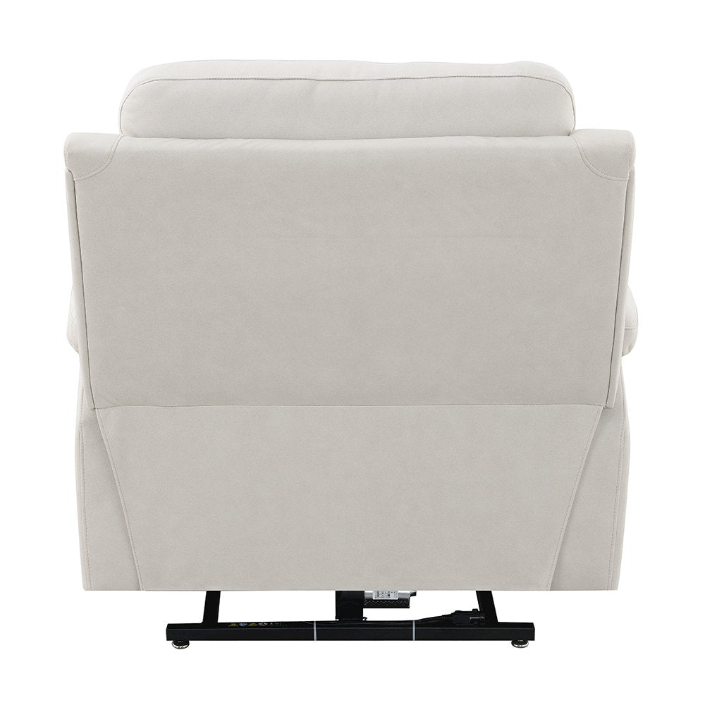 Chriki Power Recliner w/Lift & Heating & Massage, Beige Polished Microfiber