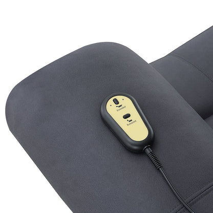 Domana Power Recliner w/Lift & Heating & Massage, Dark Blue Polished Microfiber