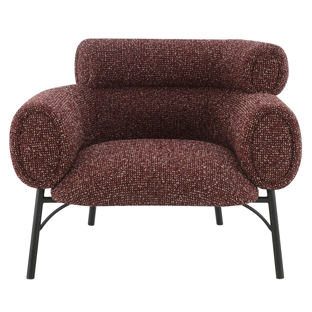 Mardi Chair, Maroon Tweed