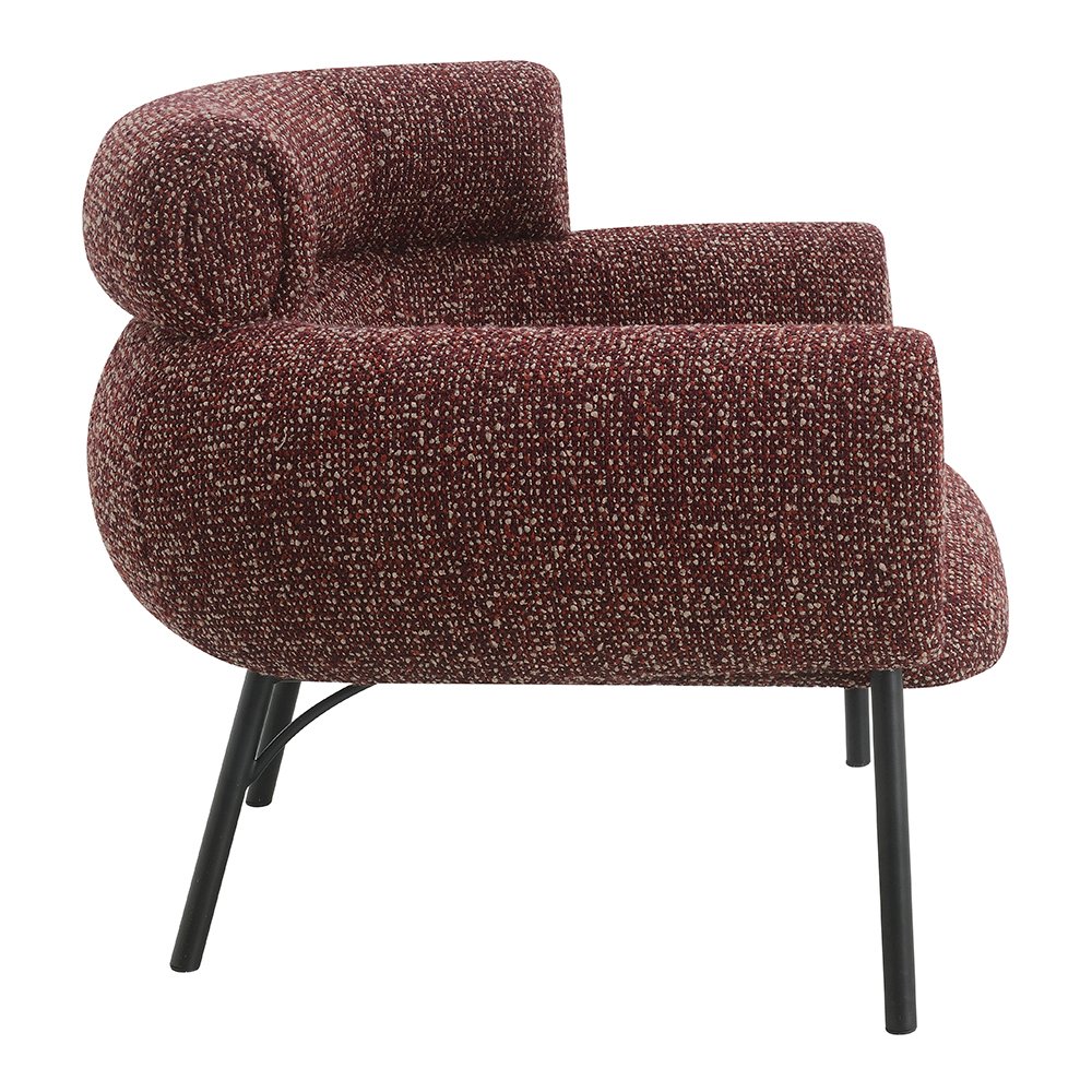 Mardi Chair, Maroon Tweed