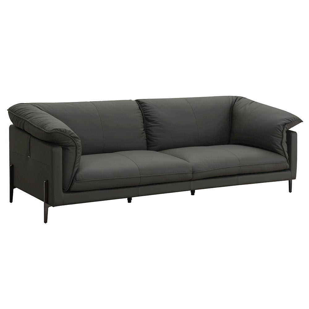 Tadi Loveseat, Black Top Grain Leather