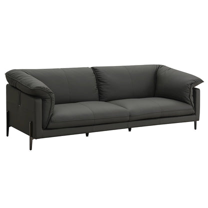 Tadi Loveseat, Black Top Grain Leather