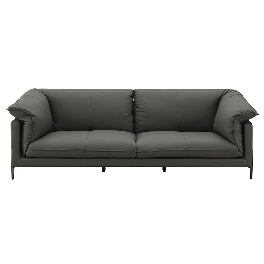 Tadi Loveseat, Black Top Grain Leather