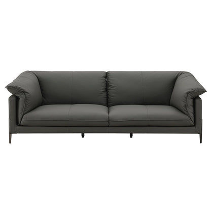 Tadi Loveseat, Black Top Grain Leather