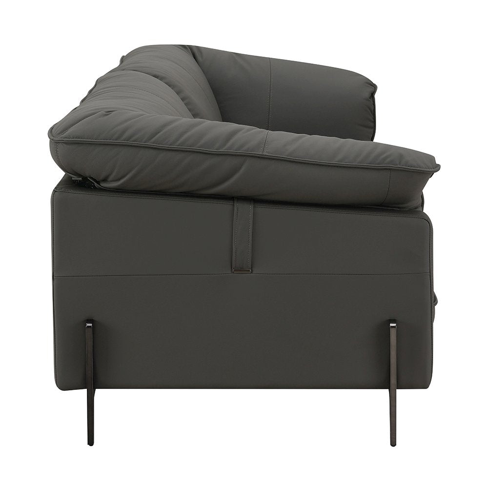 Tadi Loveseat, Black Top Grain Leather