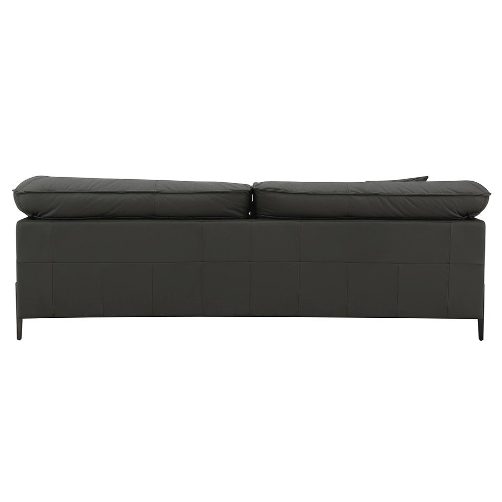 Tadi Loveseat, Black Top Grain Leather