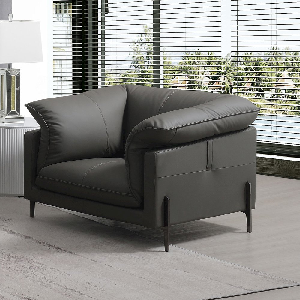 Tadi Chair, Black Top Grain Leather