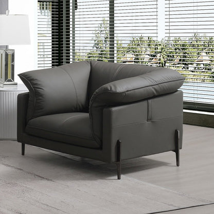 Tadi Chair, Black Top Grain Leather