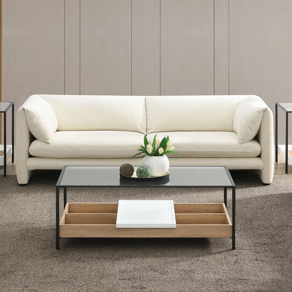 Jaeda Sofa, Beige Linen