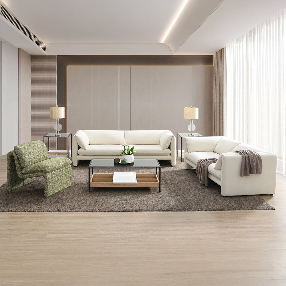 Jaeda Loveseat, Beige Linen