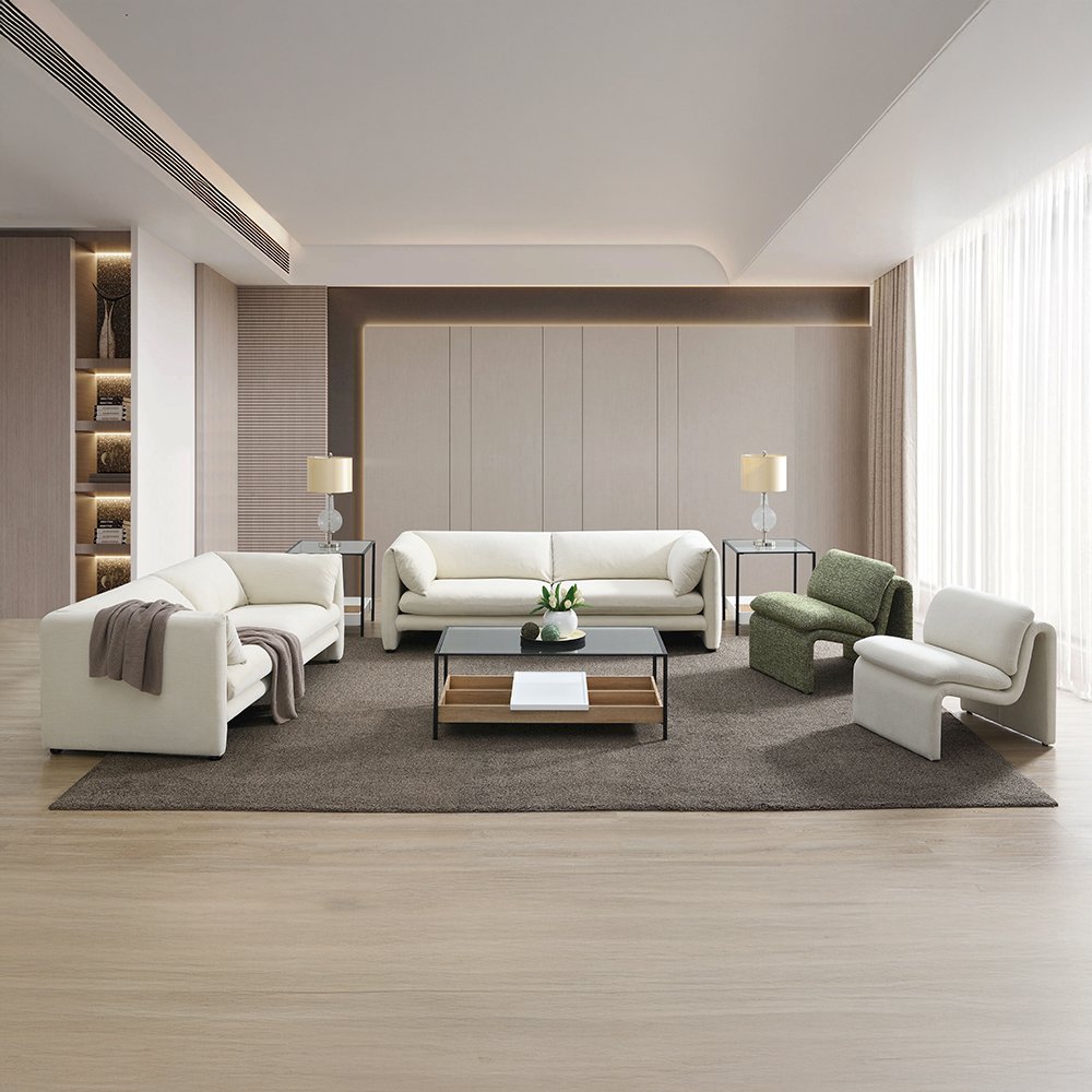 Jaeda Loveseat, Beige Linen