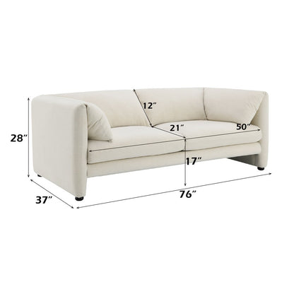 Jaeda Loveseat, Beige Linen