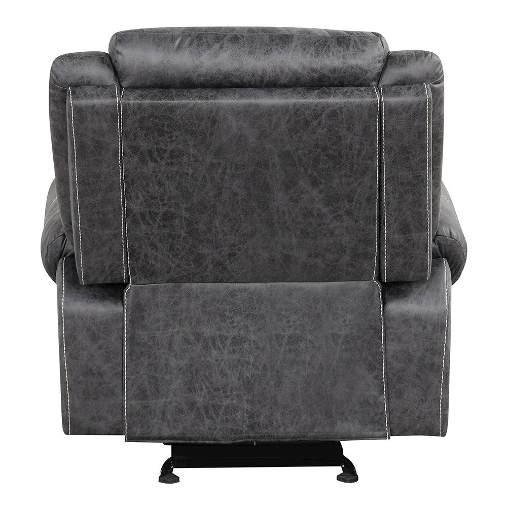 Zubaida Power Motion Glider Recliner, Dark Gray Polish Microfiber