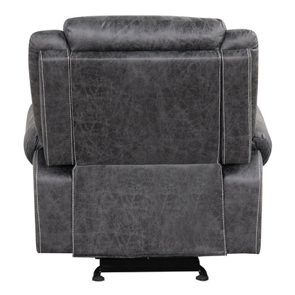 Zubaida Power Motion Glider Recliner, Dark Gray Polish Microfiber