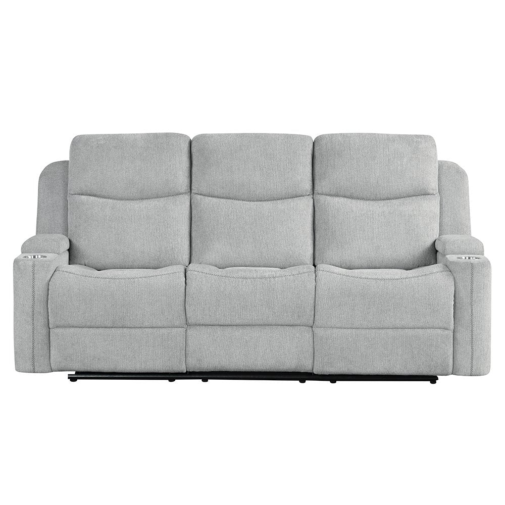 Galya Motion Sofa w/Storage Arm, Light Gray Chenille