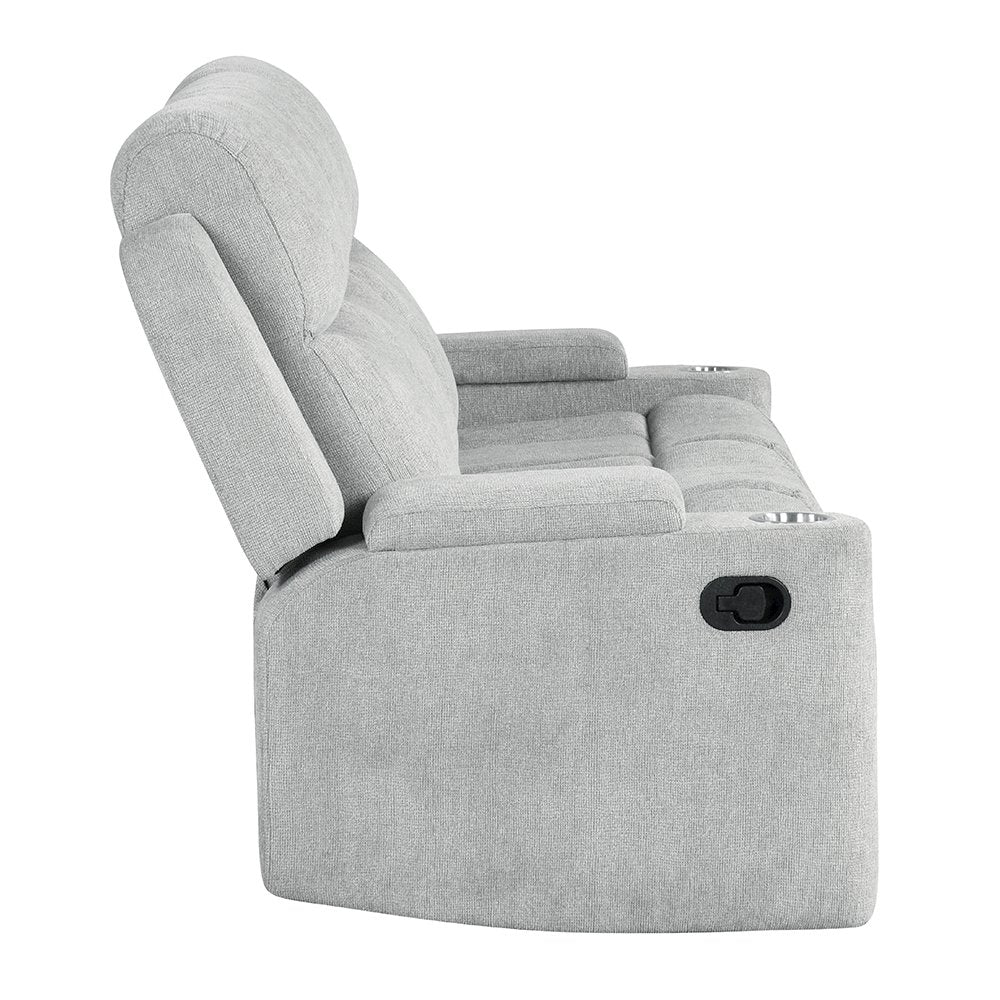 Galya Motion Sofa w/Storage Arm, Light Gray Chenille