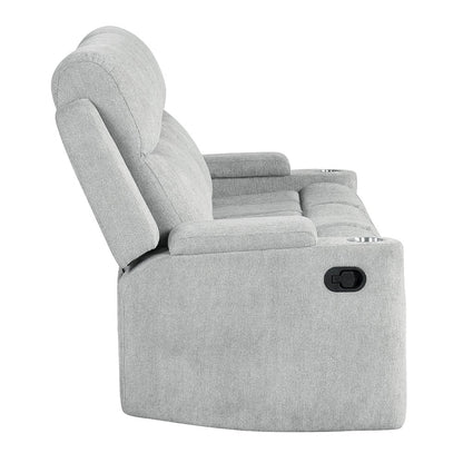 Galya Motion Sofa w/Storage Arm, Light Gray Chenille