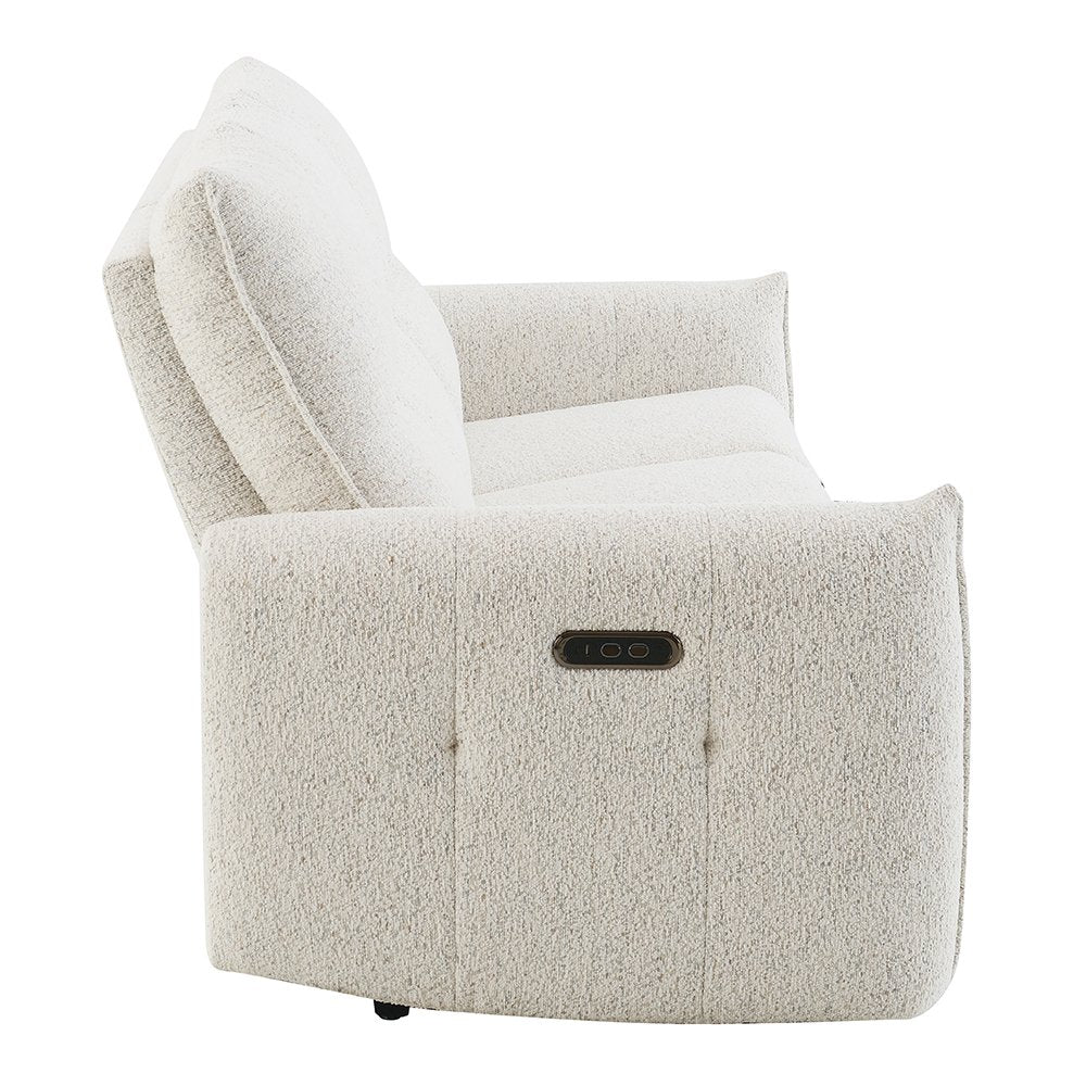 Lalisa Power Motion Sofa w/USB Port, Cream Chenille