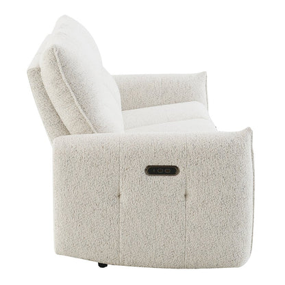 Lalisa Power Motion Sofa w/USB Port, Cream Chenille
