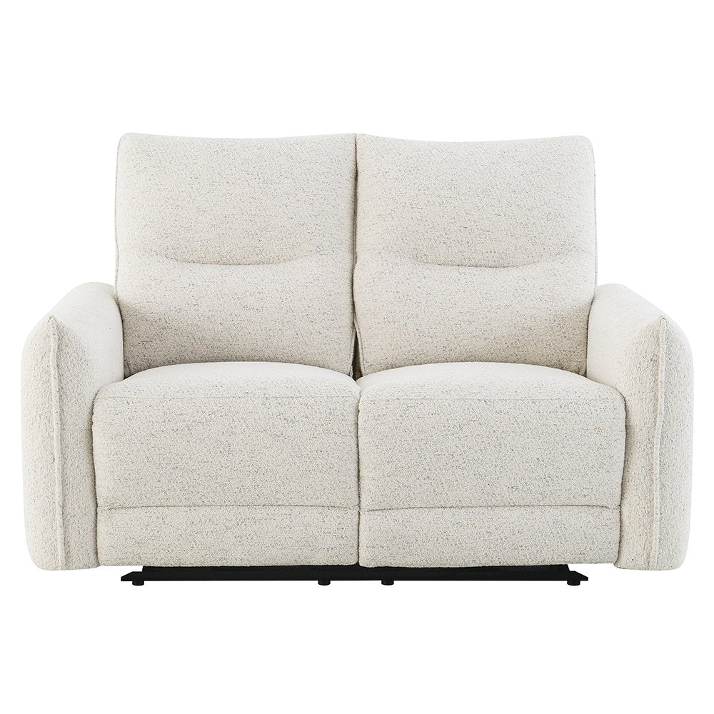 Lalisa Power Motion Loveseat w/USB Port, Cream Chenille