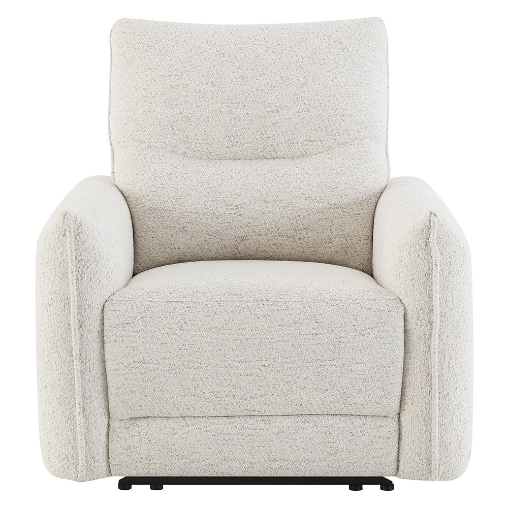 Lalisa Power Motion Recliner w/USB Port, Cream Chenille