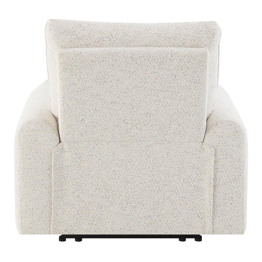 Lalisa Power Motion Recliner w/USB Port, Cream Chenille
