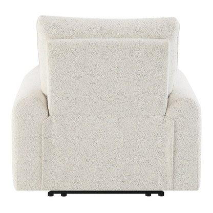 Lalisa Power Motion Recliner w/USB Port, Cream Chenille