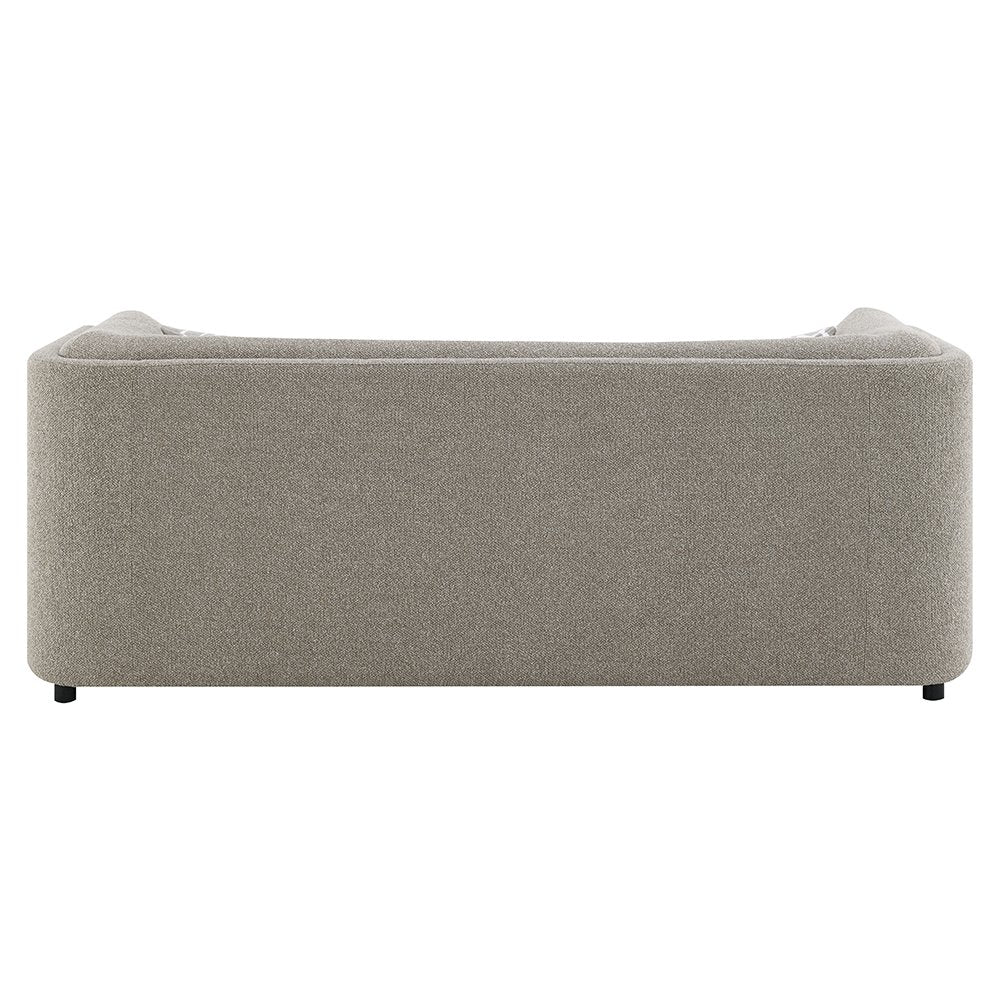 Glenda Sofa w/3 Pillows, Gray Boucle