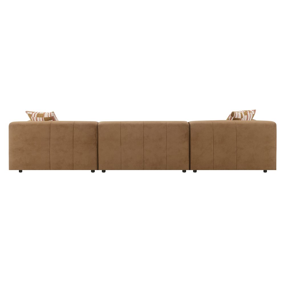 Zoey Modular - RF Arm Chair w/Pillow, Chocolate Suede