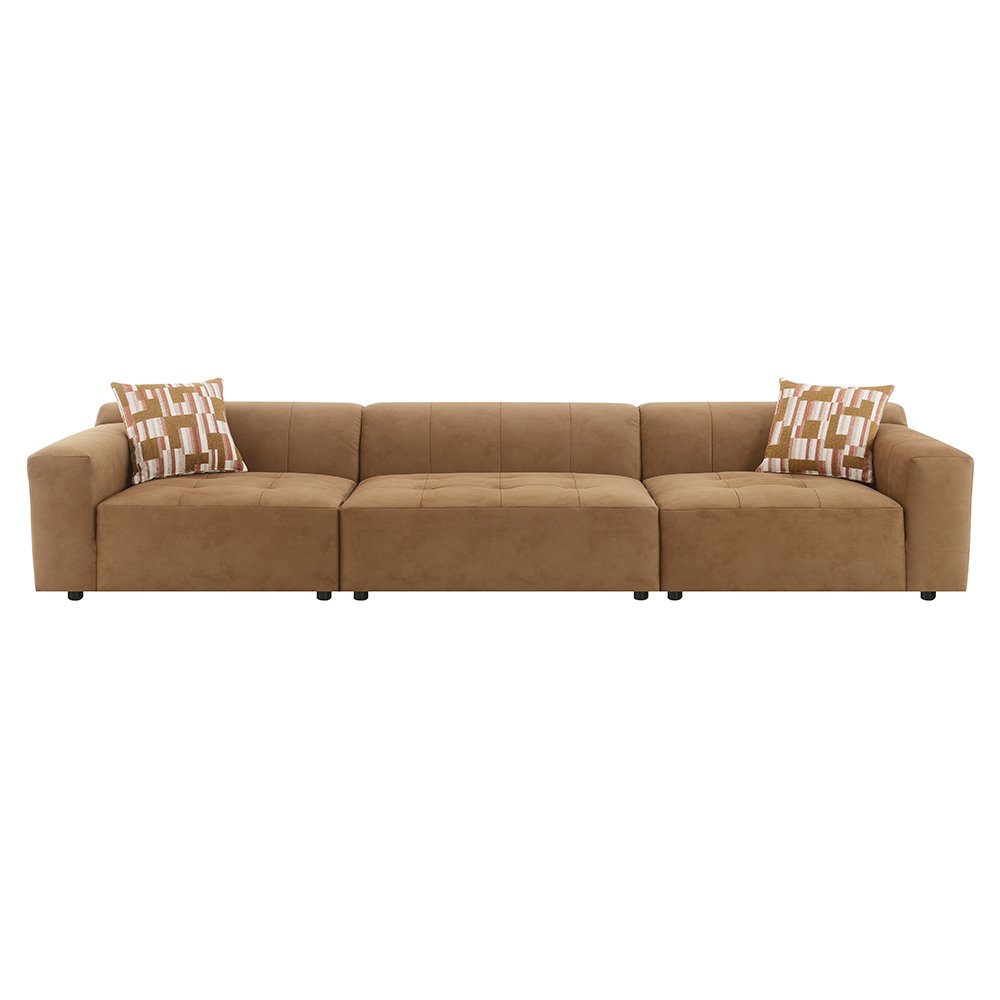 Zoey Modular - RF Arm Chair w/Pillow, Chocolate Suede