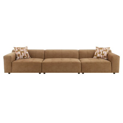 Zoey Modular - RF Arm Chair w/Pillow, Chocolate Suede