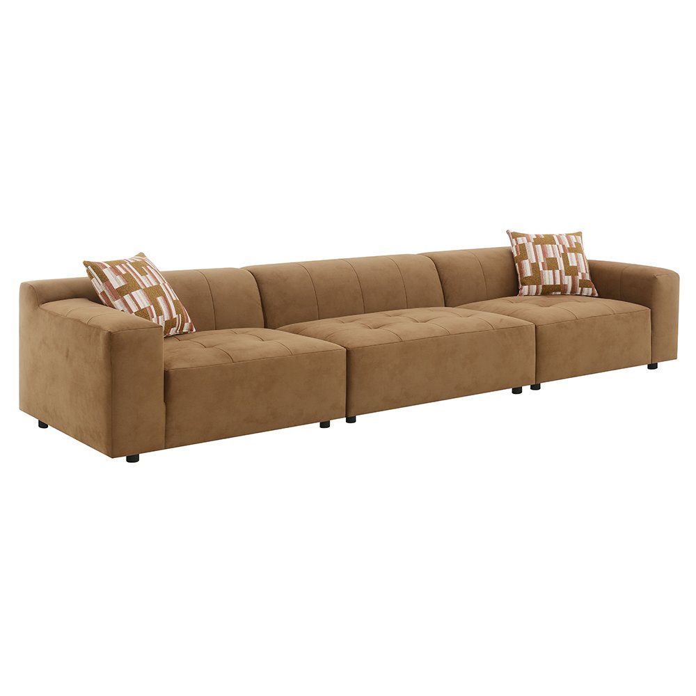 Zoey Modular - RF Arm Chair w/Pillow, Chocolate Suede
