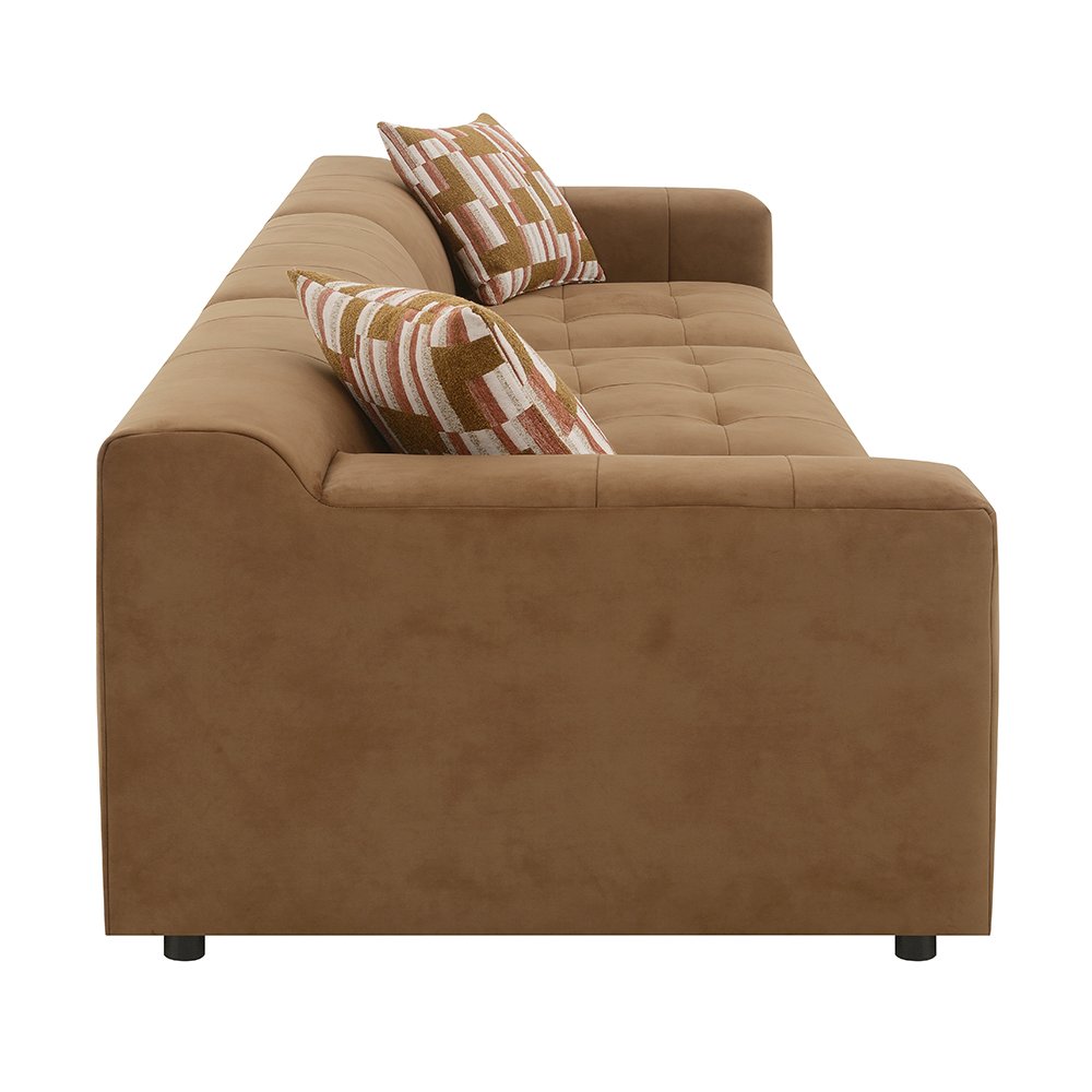 Zoey Modular - RF Arm Chair w/Pillow, Chocolate Suede