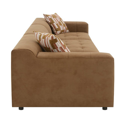 Zoey Modular - RF Arm Chair w/Pillow, Chocolate Suede