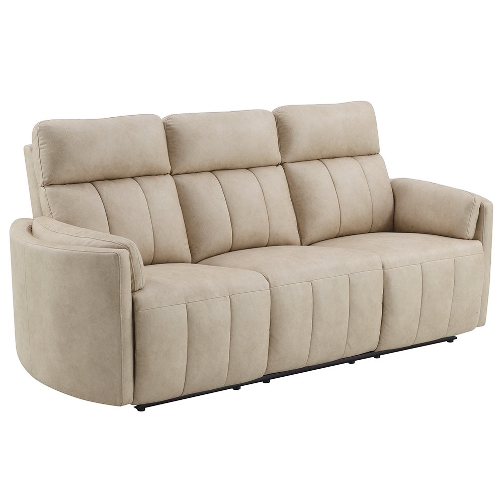 Elison Motion Sofa, Dark Beige Polish Microfiber