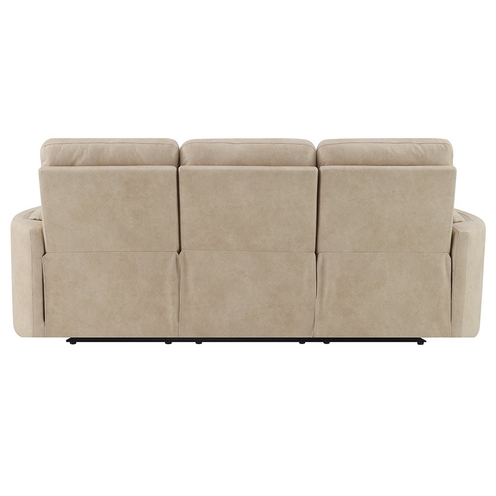 Elison Motion Sofa, Dark Beige Polish Microfiber