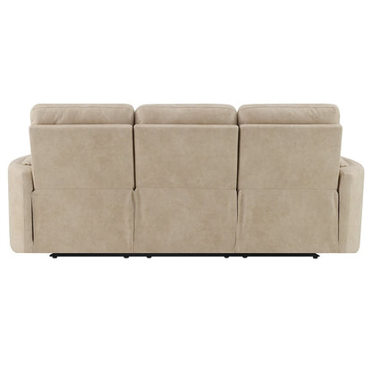 Elison Motion Sofa, Dark Beige Polish Microfiber