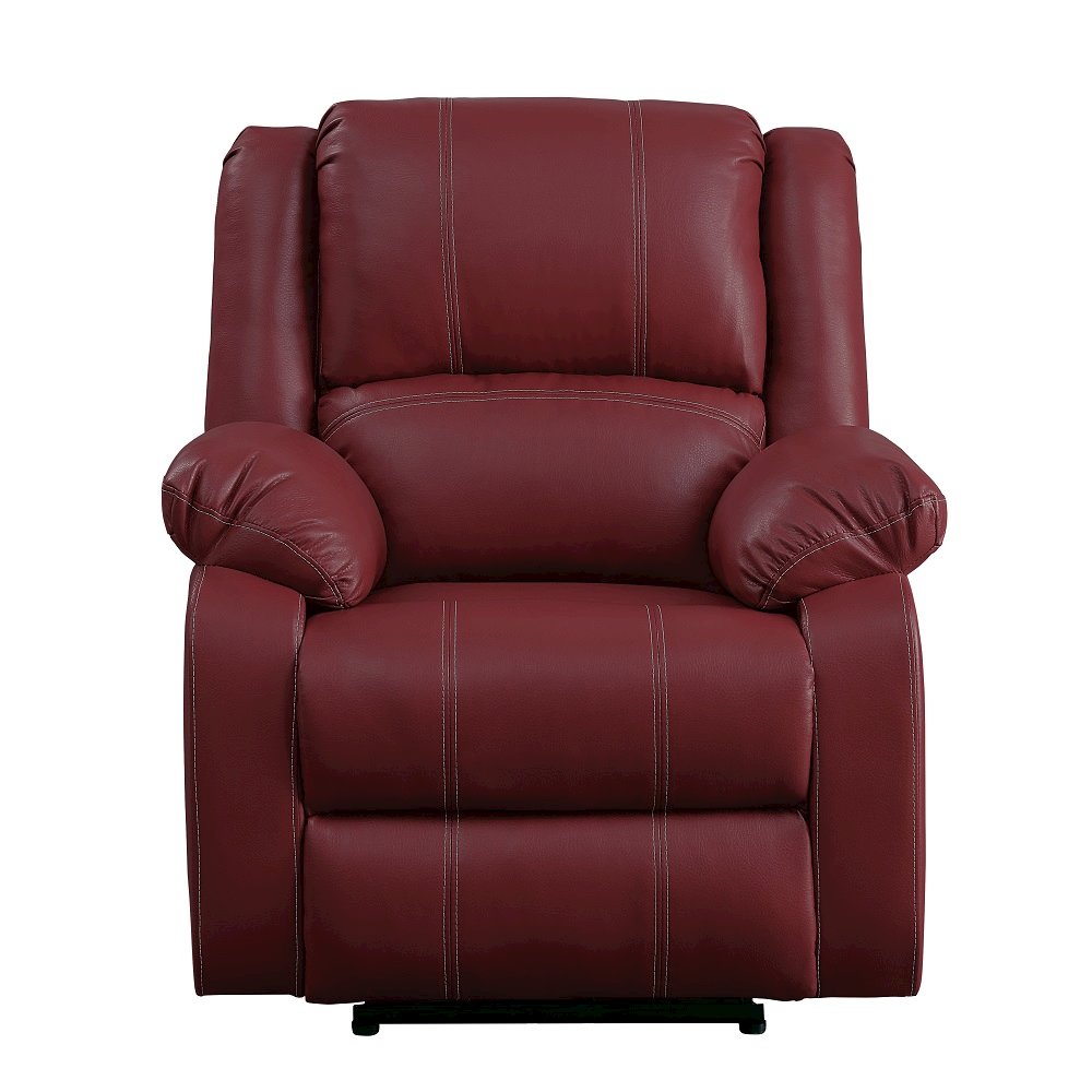 Zuriel Motion Rocker Recliner, Red Leatherette